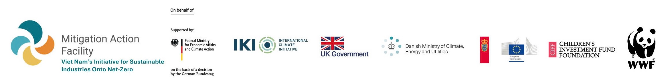 Mitigation Action Facility and WWF project partner logos for VISION